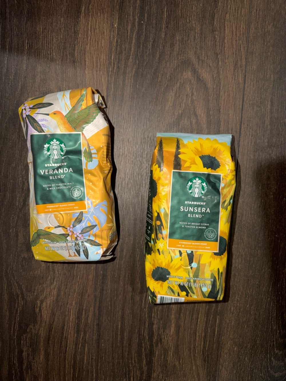 Starbucks Veranda & Sunsera Blend Coffee Bags - 2 Set Blonde Roast